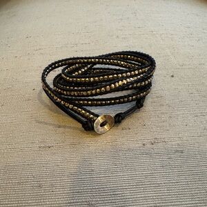 Black and Gold Chan Luu Wrap Bracelet